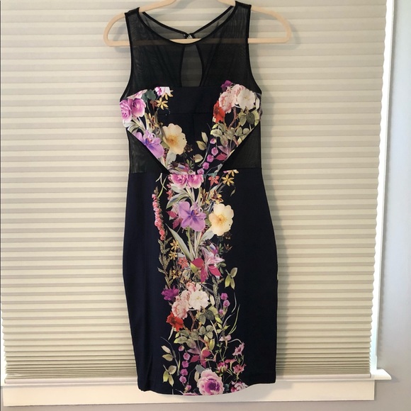 Badgley Mischka Collection - floral cocktail dress - Picture 3 of 8